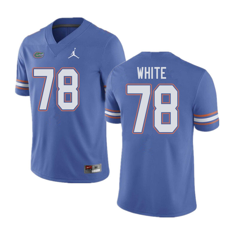 Jordan Brand Men #78 Ethan White Florida Gators College Football Jerseys Sale-Blue - Click Image to Close